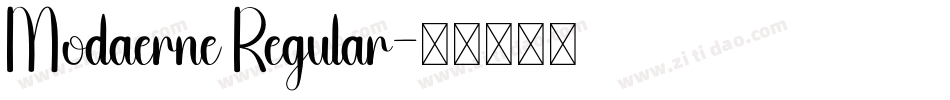 Modaerne Regular字体转换